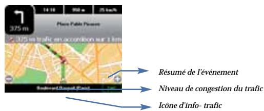 VIAMICHELIN NAVIGATION X-970T - Afficher liste des messages de traffic - 1