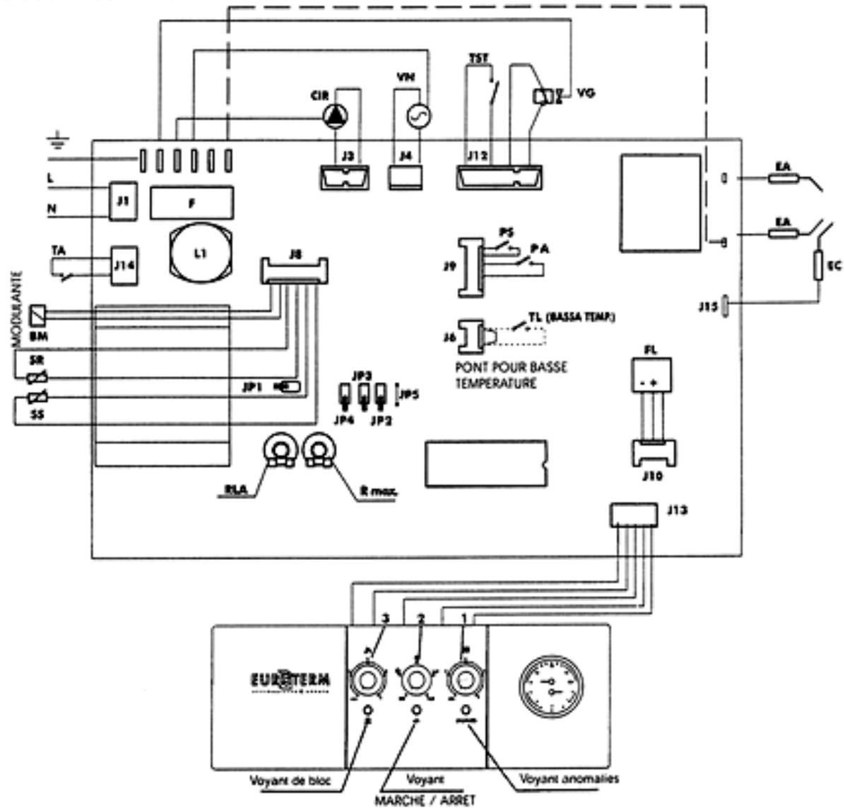 EUROTERM MIXA 20 BTS - CONNEXIONS ELECTRIQUES - SCHEMAS - 6