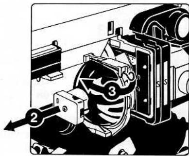 EUMIG MARK S810D - Remplacement de la lampe de projection — le projecteur doit être débranché - 1