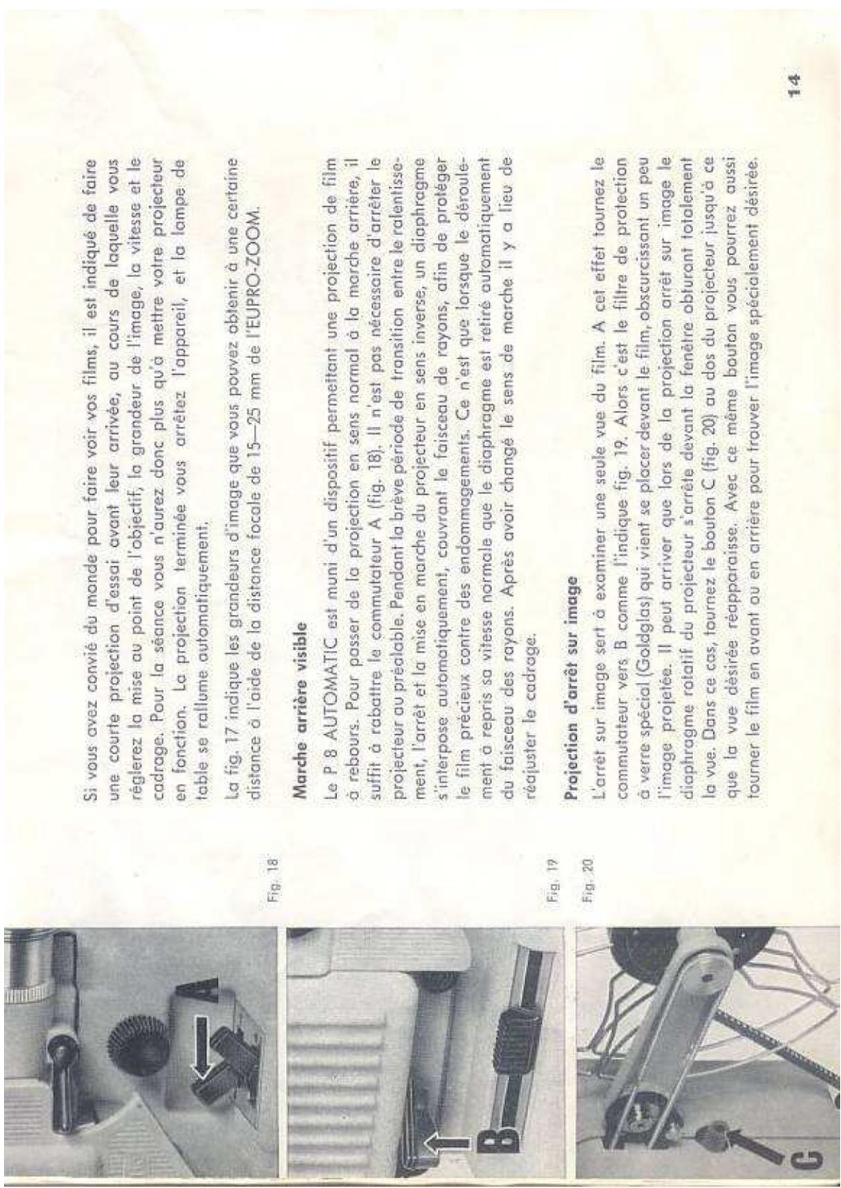 EUMIG P8 AUTOMATIC - Mise en place du film à la main. - 2