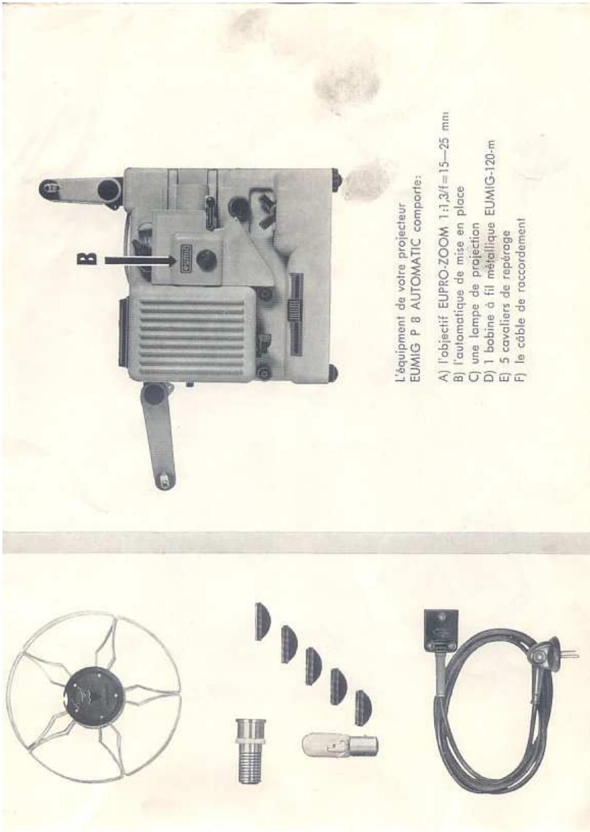 EUMIG P8 AUTOMATIC - Mise en place du film à la main. - 3