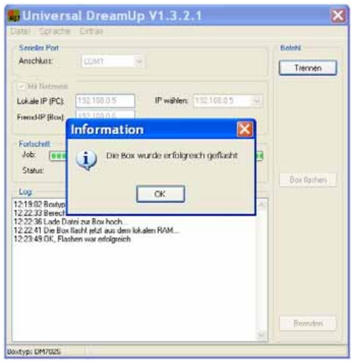 DREAM MULTIMEDIA DM7025 PLUS - Installer un nouveau logiciel - 6