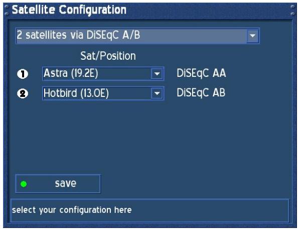 DREAM MULTIMEDIA DREAM DREAMBOX DM-500S - 2 satellites via DiSEqC A/B - 2