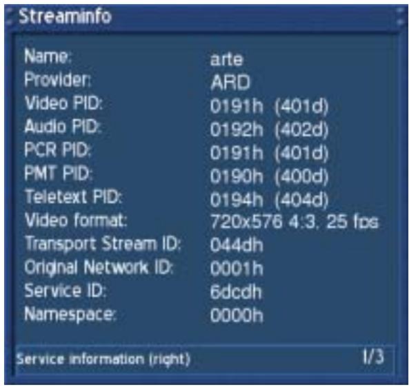 DREAM MULTIMEDIA DREAM DREAMBOX DM-500S - Information - Streaminformation - 2