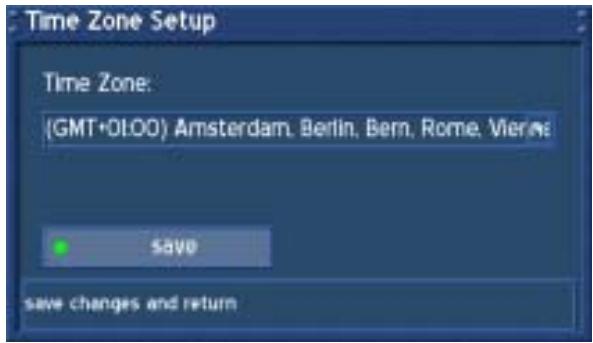 DREAM MULTIMEDIA DREAM DREAMBOX DM-500S - Setting the time zone - 6