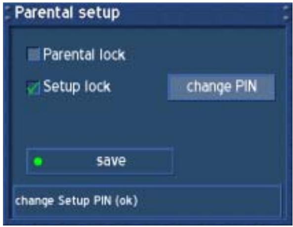 DREAM MULTIMEDIA DREAM DREAMBOX DM-500S - Activating the setup lock - 1