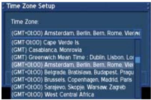DREAM MULTIMEDIA DREAM DREAMBOX DM-500S - Setting the time zone - 5