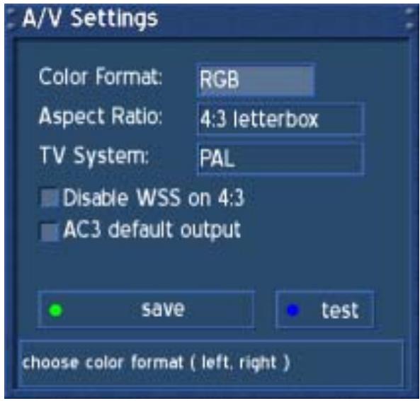 DREAM MULTIMEDIA DREAM DREAMBOX DM-500S - Audio/Video settings - 3