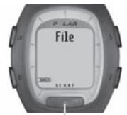 POLAR RS100 - MODE "FILE" (FICHIER) - REVOIR LES DONNÉES SAVEGARDEES - 1