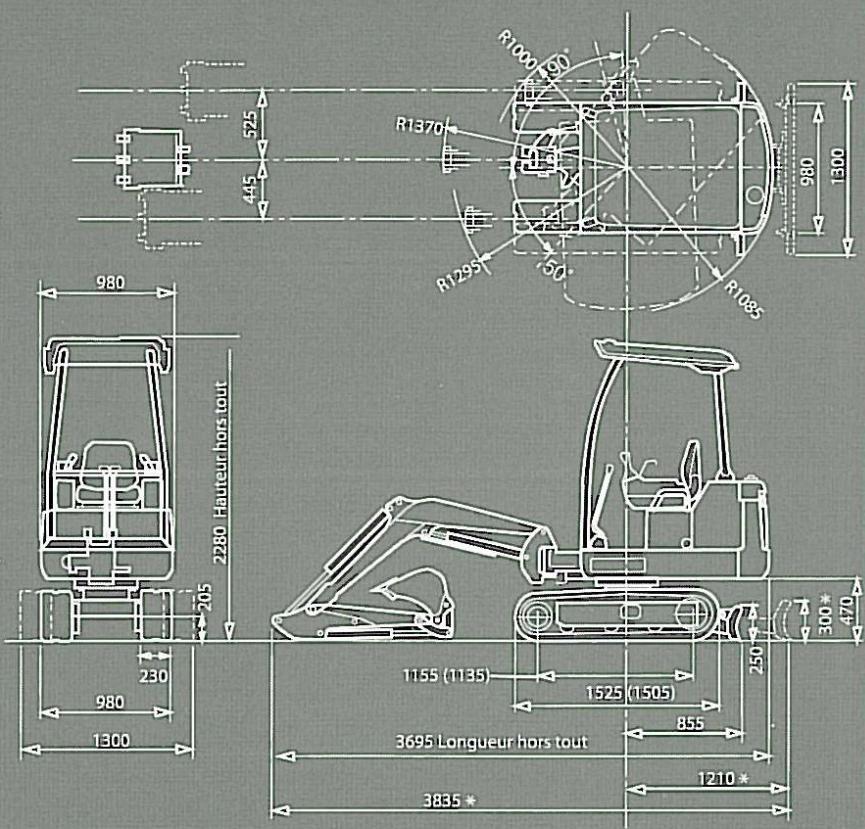 TAKEUCHI TB 016 - Dimensions - 2