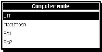 PEAVEY WK760 - Mode (F8) options pour computer - 1