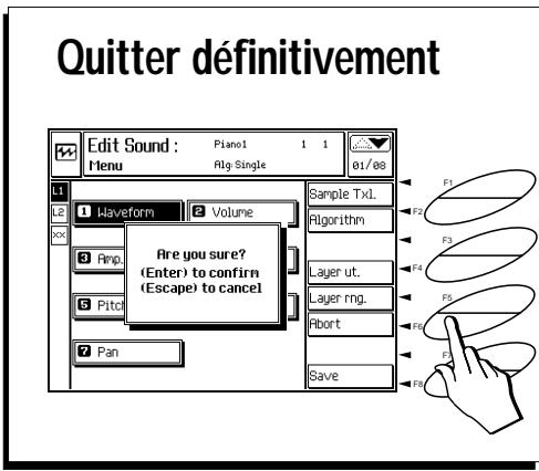 PEAVEY WK760 - Quitter définitivement sans sauvegarder les modifications - 2