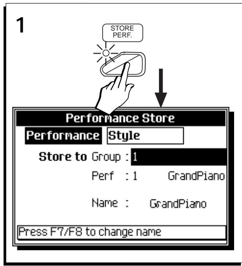 PEAVEY WK880 - SAUVEGARDER SUR LA PERFORMANCE EN COURS - 1