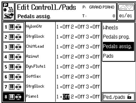 PEAVEY WK880 - PEDALS ASSIGNMENT (F3) (ATTRIBUTION DES PÉDALES) F - 2