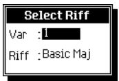 PEAVEY WK880 - SELECT RIFF... (F1) (SELECTIONNER LE RIFF) - 1
