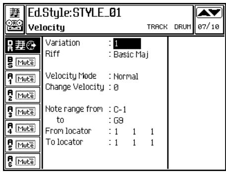 PEAVEY WK880 - Velocity mode (Mode de dynamique) - 1