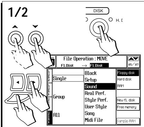 PEAVEY WK880 - Opérations de Déplacer (Move) - 1