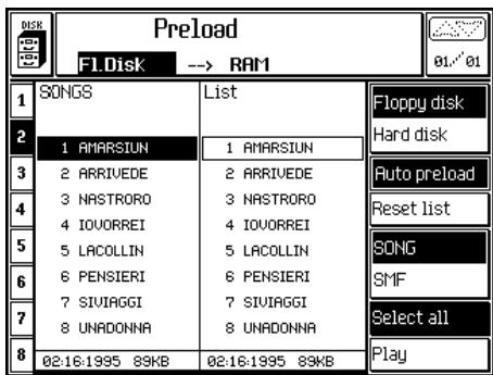 PEAVEY WK880 - JOUER TOUS LES FICHIERS MIDI OU LES MORCEAUX D'UNE DISQUETTE - 1