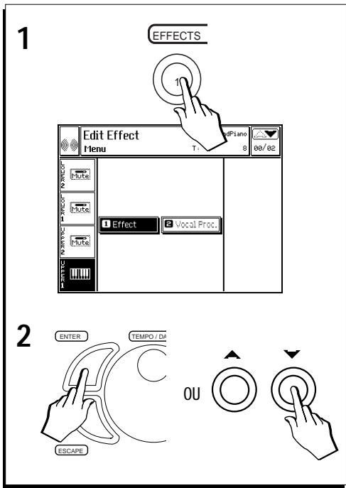 PEAVEY WK880 - MODIFIER LES EFFETS AFFECTÉS A UNE PERFORMANCE - 1