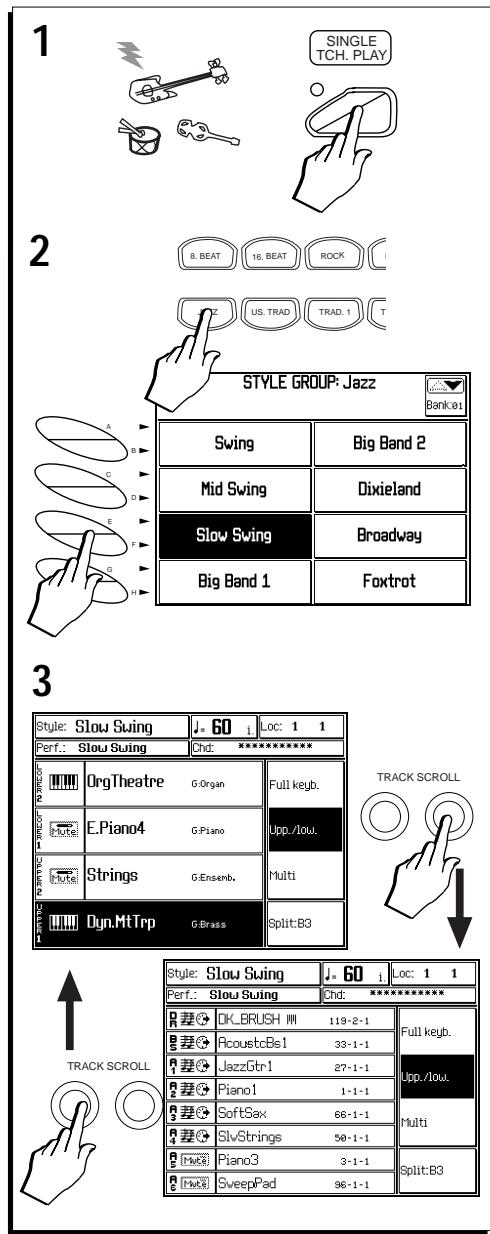 PEAVEY WK880 - SELECTIONNER UN STYLE SANS MODIFIER LES SONS DU CLAVIER - 1