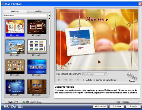 ULEAD VIDEOSTUDIO 11 - Pour éoperator les menus : - 1