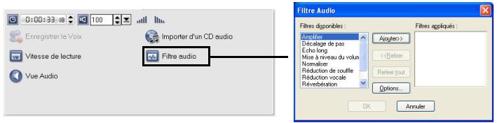 ULEAD VIDEOSTUDIO 11 - Pour appliquer desfiltres audio : - 1