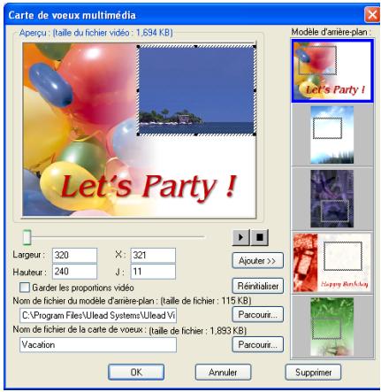 ULEAD VIDEOSTUDIO 11 - Pour creator une carte de voeux : - 1