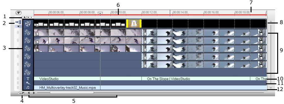 ULEAD VIDEOSTUDIO 11 - Vue Ligne de temps - 1