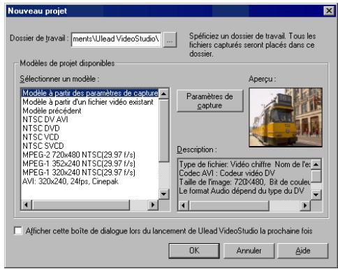 ULEAD VIDEOSTUDIO 6 - Selectionner un modele - 1