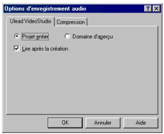 ULEAD VIDEOSTUDIO 6 - Pour creer un fichier audio : - 2