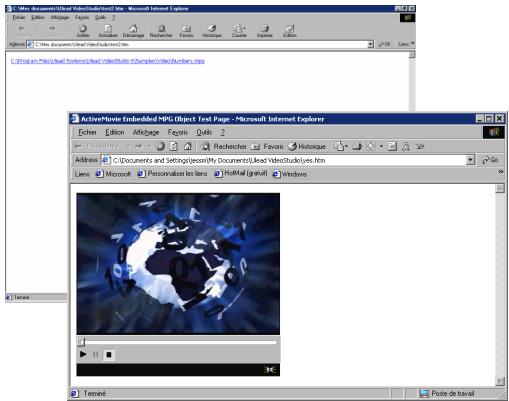 ULEAD VIDEOSTUDIO 6 - Pour exporter votre video sur une page web : - 4