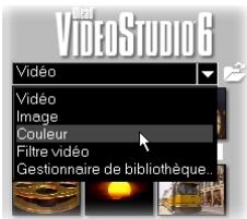 ULEAD VIDEOSTUDIO 6 - Pour insérer un clip de couleur dans la Bibliothèque de Couleurs : - 1