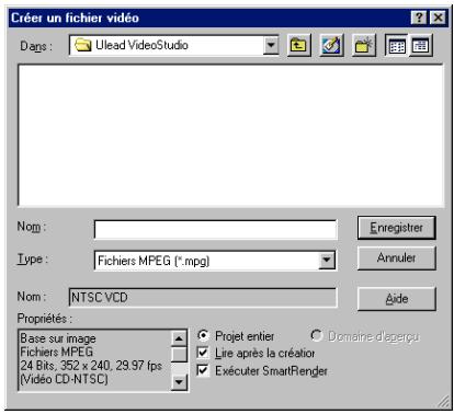 ULEAD VIDEOSTUDIO 6 - Pour creer un fichier MPEG-1 pour VCD: - 1