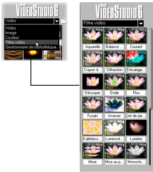 ULEAD VIDEOSTUDIO 6 - Pour appliquer un filtre video sur un clip dans la Ligne de temps : - 1