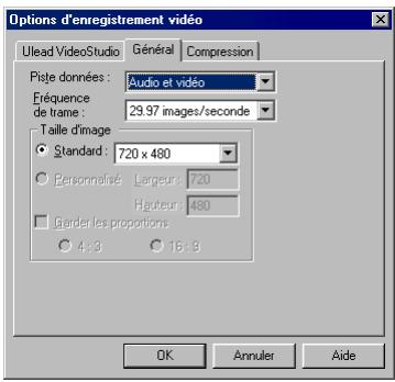 ULEAD VIDEOSTUDIO 6 - Onglet AVI - 1