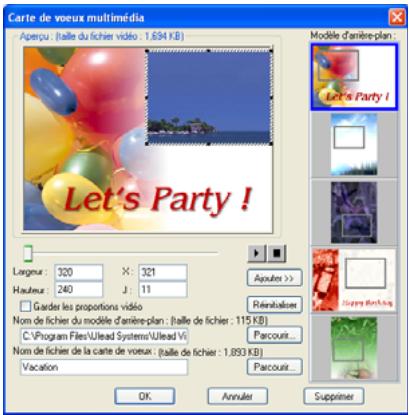 ULEAD VIDEOSTUDIO SE - Pour creer une carte de voeux : - 1