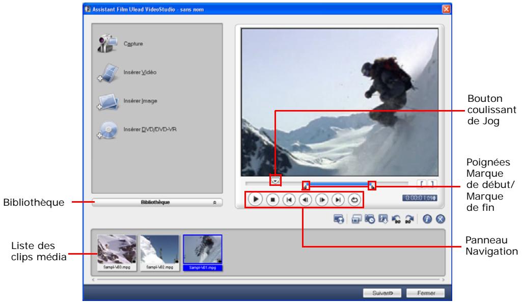 ULEAD VIDEOSTUDIO SE - Etape 1 : Ajouter de la video et des images - 1