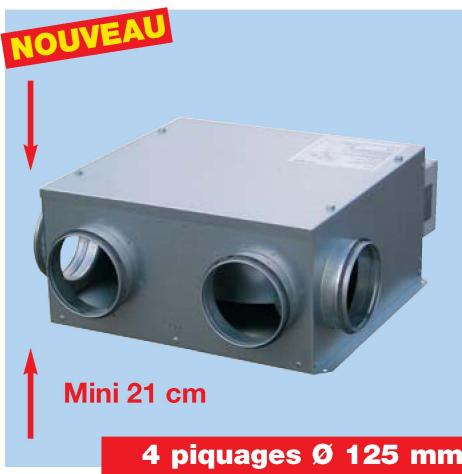 UNELVENT CAISSON EXTRACTION ET INSUFFLATION CATB - Dimensions (mm) - 2