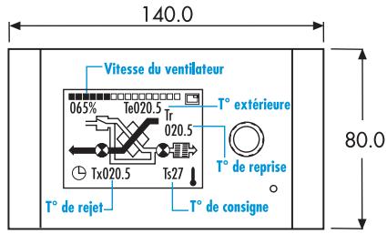 UNELVENT CENTRALE DOUBLE FLUX CAD HR MINI - CommandedeporteeCTR07\* - 1