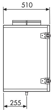 UNELVENT CENTRALE DOUBLE FLUX CAD HR MINI - - Construction verticale avec raccordement par le dessus (V) - 3
