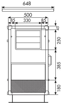 UNELVENT CENTRALE DOUBLE FLUX CAD HR MURAL - Dimensions (mm) - 14