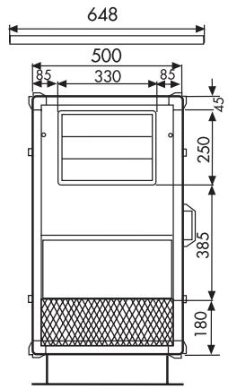 UNELVENT CENTRALE DOUBLE FLUX CAD HR MURAL - Dimensions (mm) - 7