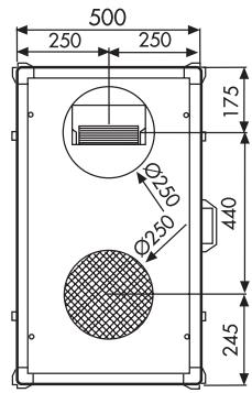 UNELVENT CENTRALE DOUBLE FLUX CAD HR MURAL - Dimensions (mm) - 14
