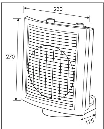 UNELVENT RADIATEUR SOUFFLANT TL - Dimensions (mm) - 1