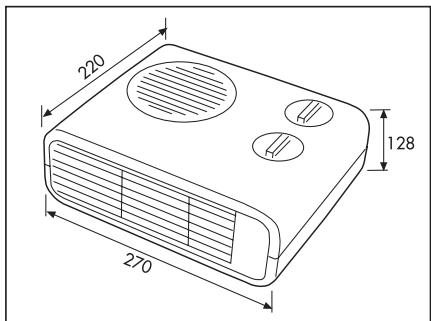 UNELVENT RADIATEUR SOUFFLANT TL - Dimensions (mm) - 1