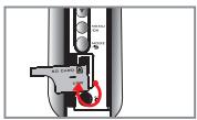 AIPTEK POCKET DV T100 - Einlagen der SD-/MMC-Karte (optional) - 1