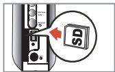 AIPTEK POCKET DV T100 - De SD/MMC-kaart plaatsen (optioneel) - 2