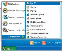 AIPTEK POCKET DV T100 - Het DV TS-programma starten. - 1