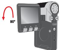 AIPTEK POCKET DV T200 - Gire el panel LCD. - 1