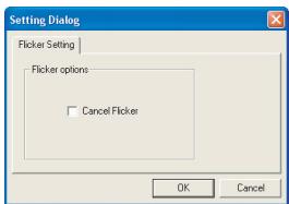 AIPTEK POCKET DV T200 - Configuração das opções do item Flicker (Cintilização) - 1